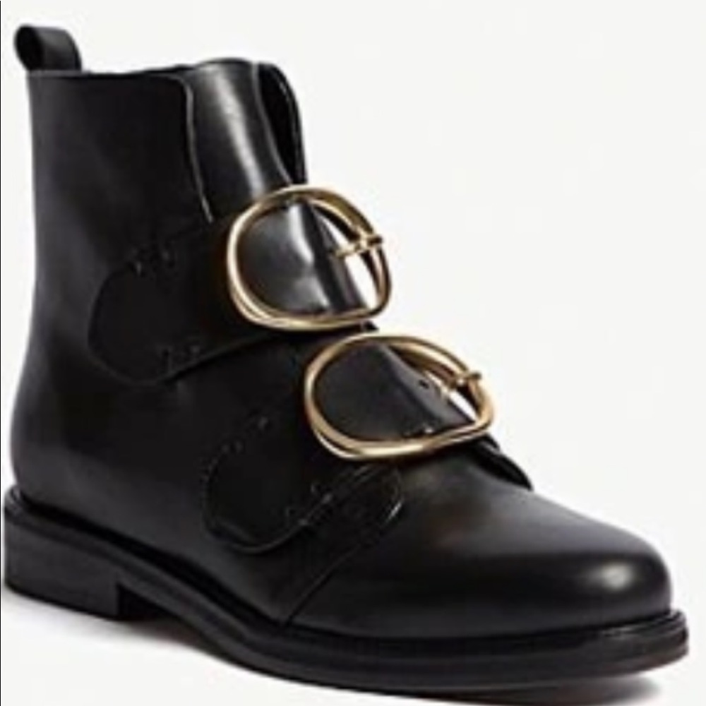 Maje Felipe Leather Ankle Boot